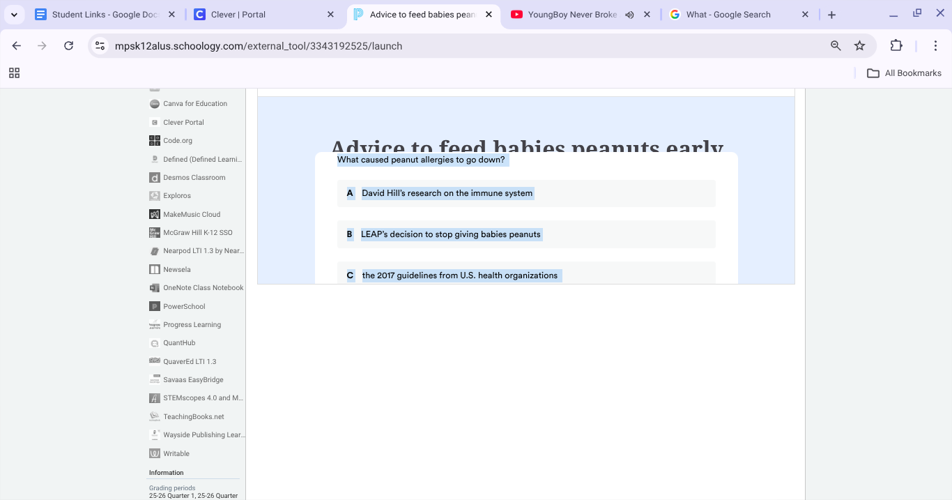 what caused peanut allergies to go down? a david hills research on the …