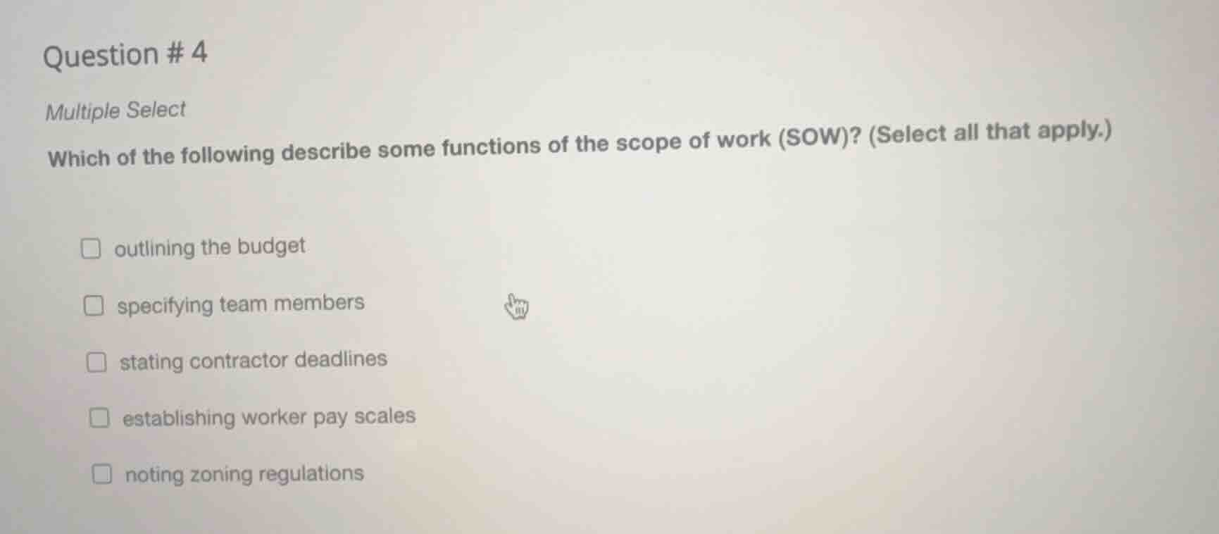 question # 4 multiple select which of the following describe some funct…