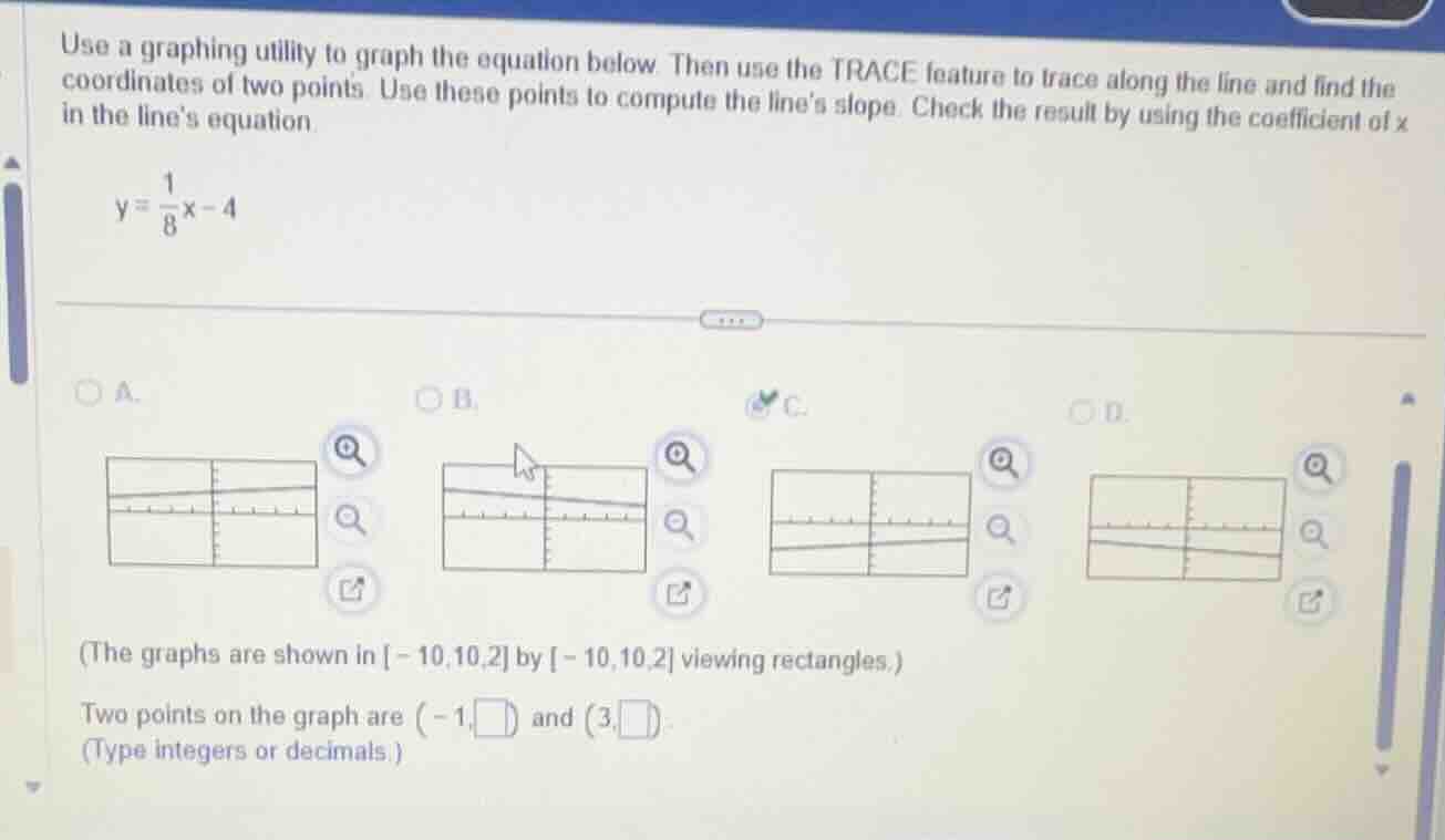use a graphing utility to graph the equation below then use the trace f…