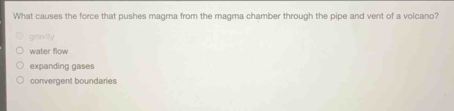 what causes the force that pushes magma from the magma chamber through …