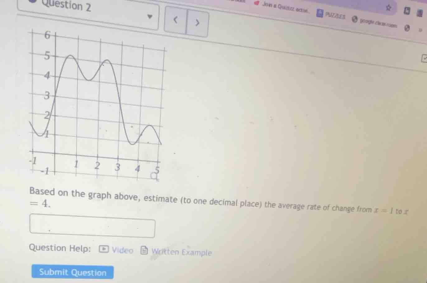 question 2 based on the graph above, estimate (to one decimal place) th…