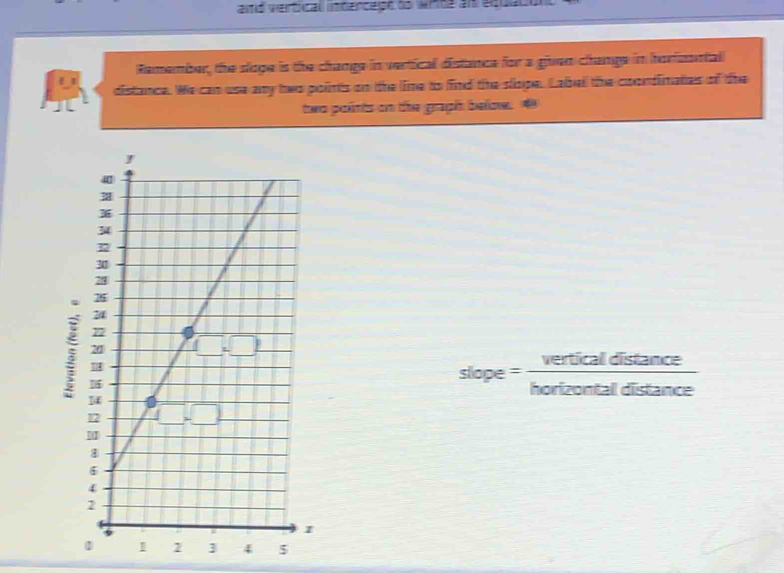 remember, the slope is the change in vertical distance for a given chan…
