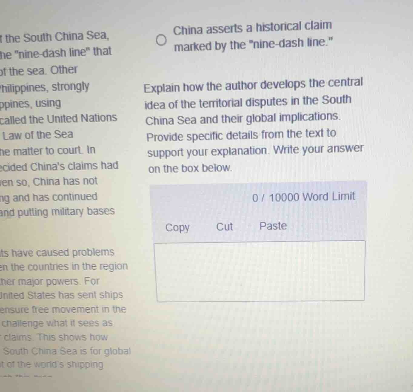 of the south china sea, the ine - dash line\ that of the sea. other hil…