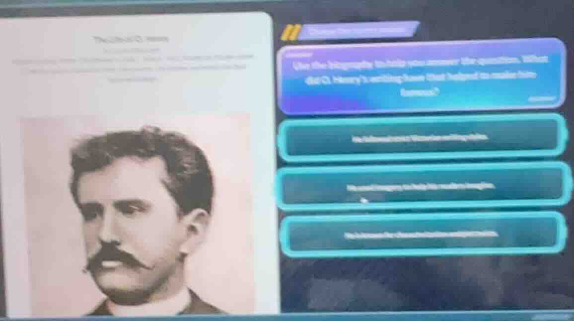 use the biography to help you answer the question. what did o. henrys w…