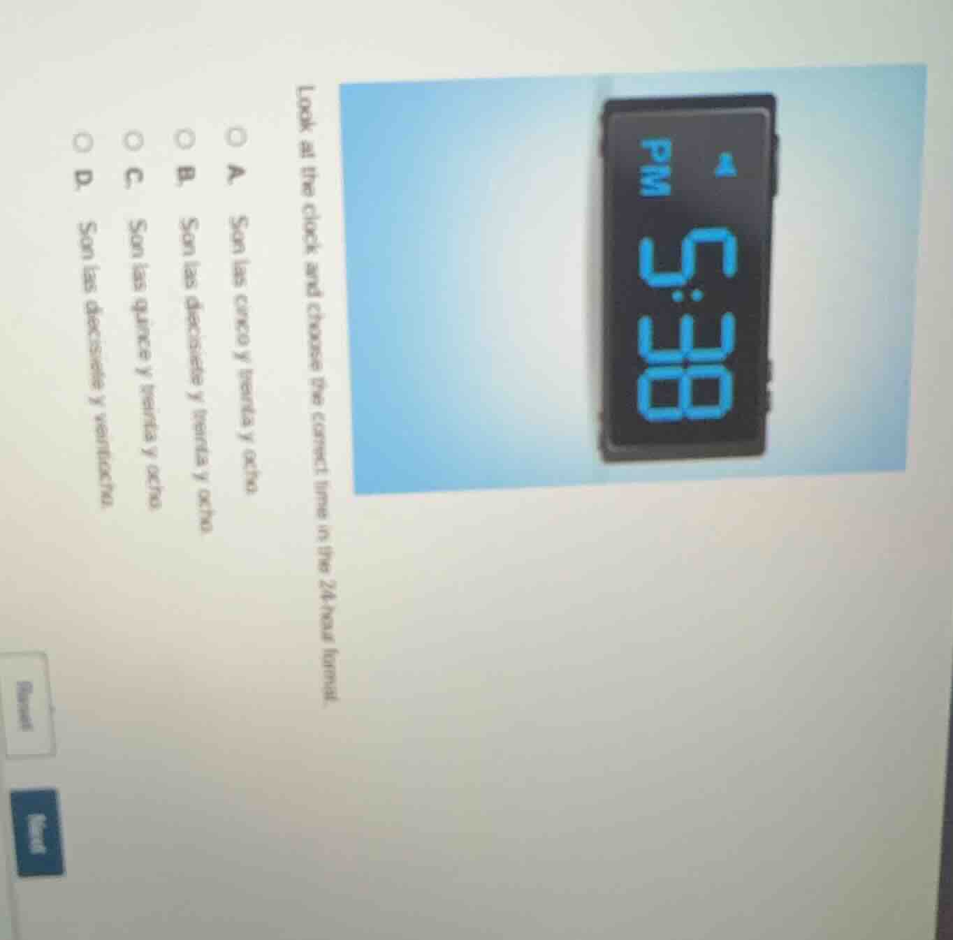 look at the clock and choose the correct time in the 24 - hour format. …