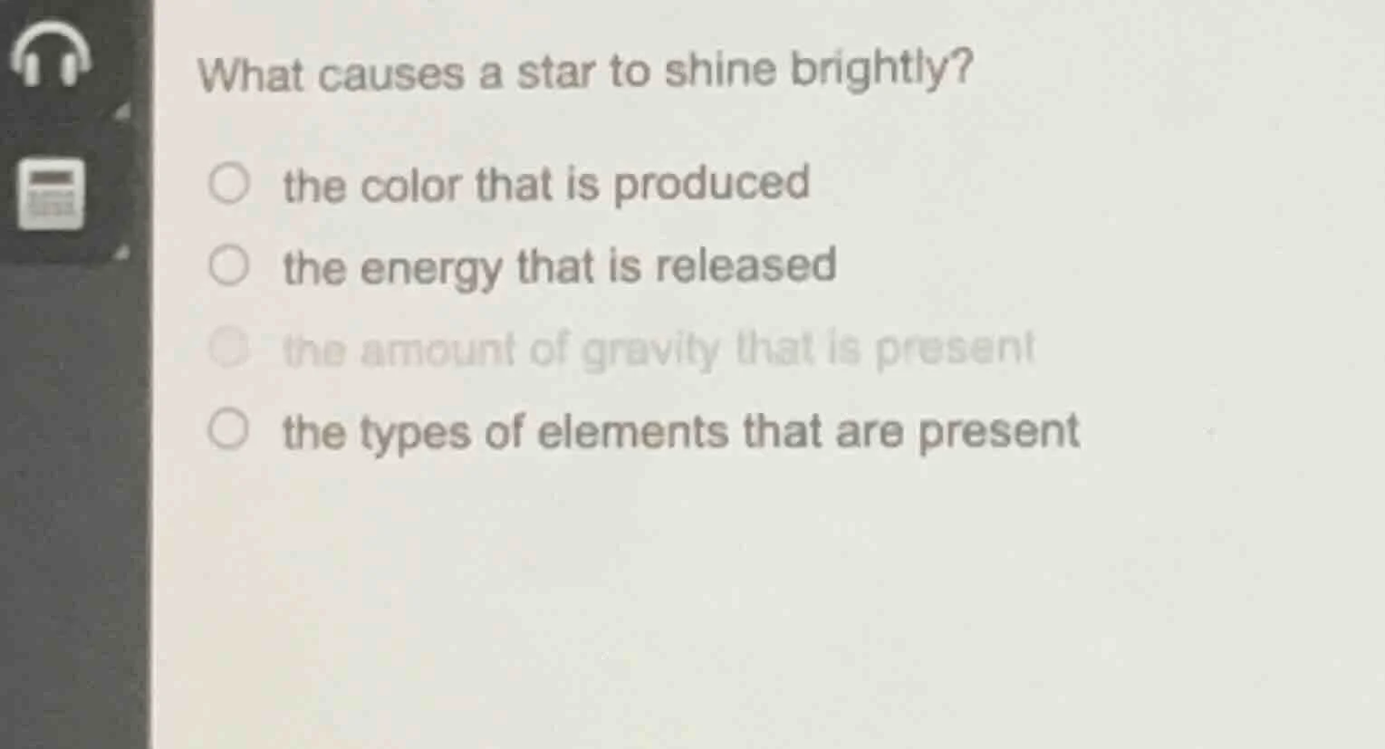 what causes a star to shine brightly? the color that is produced the en…