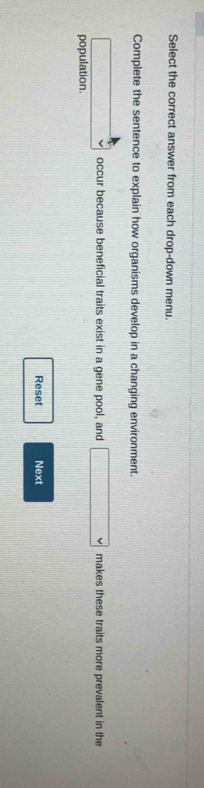 select the correct answer from each drop - down menu. complete the sent…