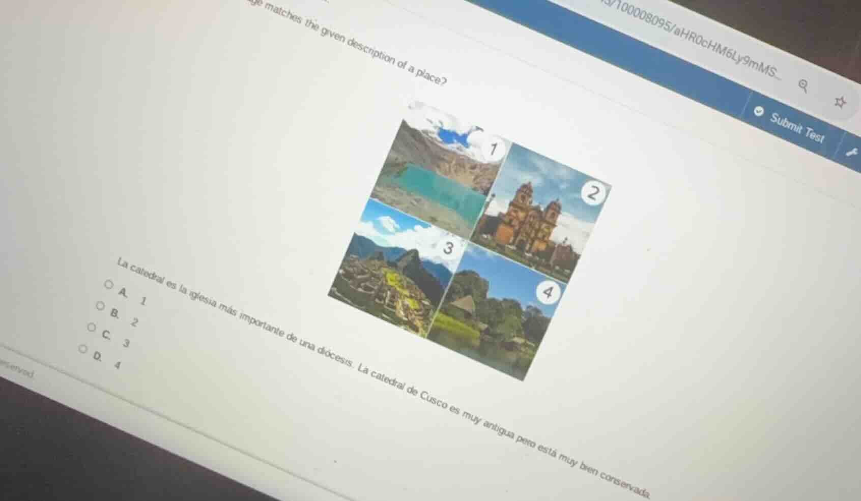 which image matches the given description of a place? la catedral es la…