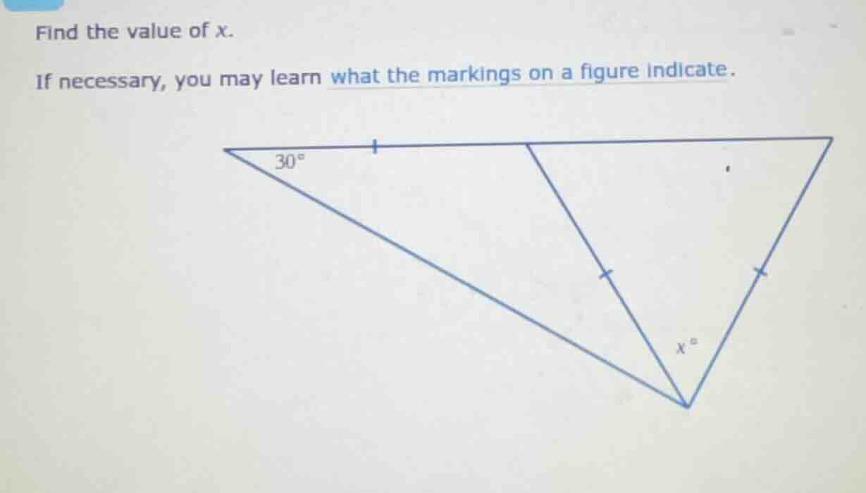 find the value of x. if necessary, you may learn what the markings on a…