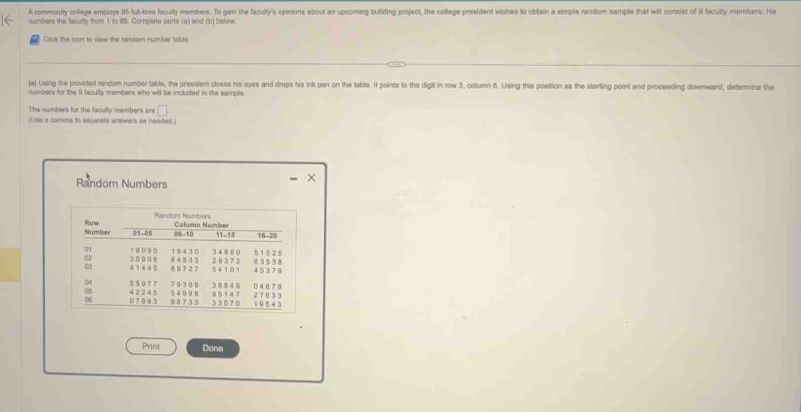 a community college employs 85 full - time faculty members. to gain the…