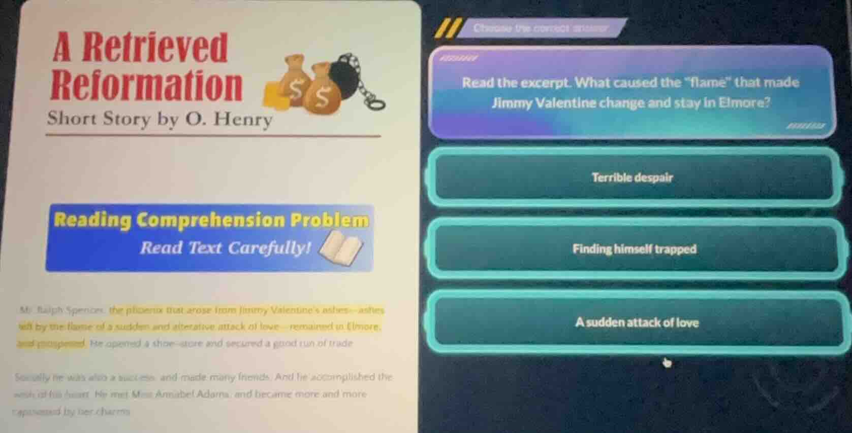 a retrieved reformation short story by o. henry reading comprehension p…