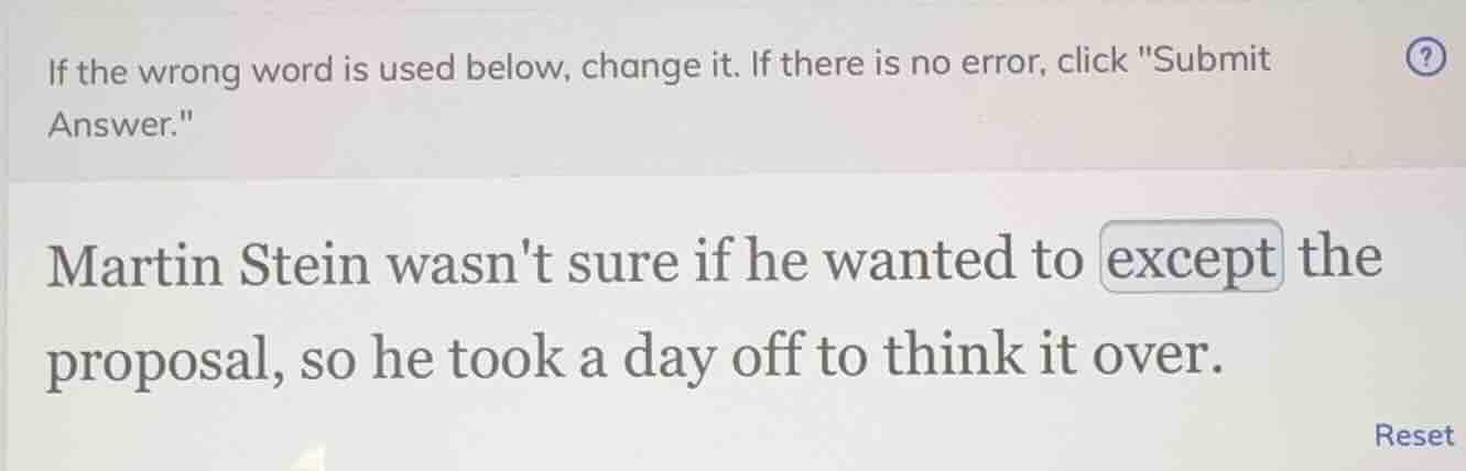 if the wrong word is used below, change it. if there is no error, click…