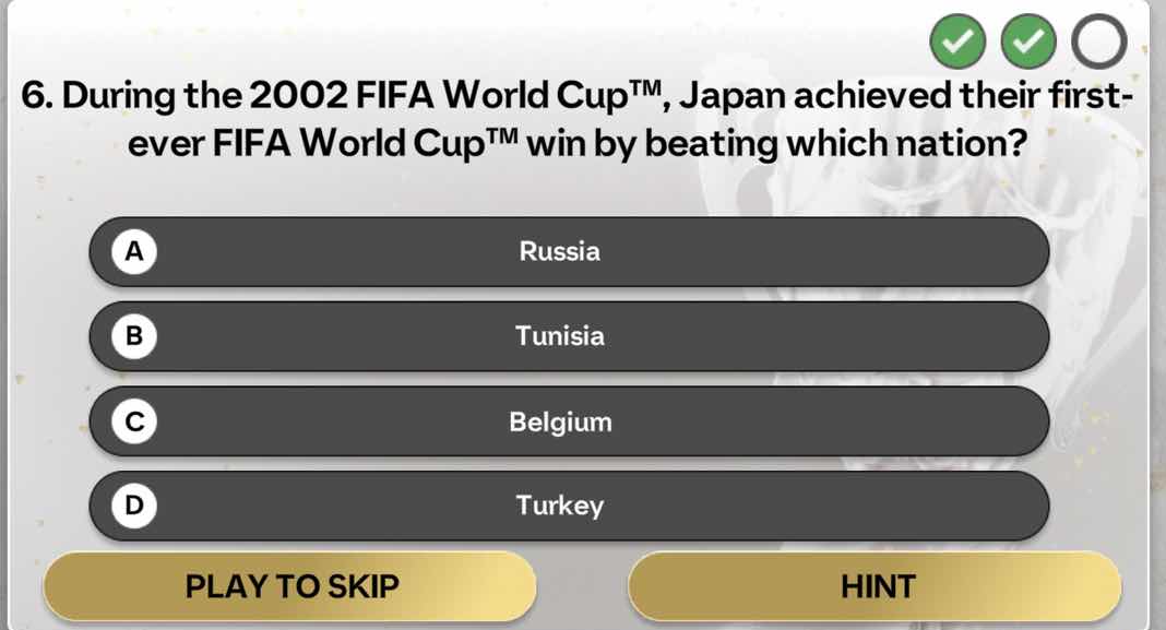 6. during the 2002 fifa world cup™, japan achieved their first-ever fif…