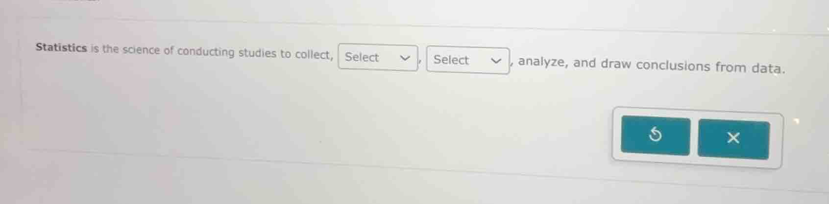 statistics is the science of conducting studies to collect, select, sel…