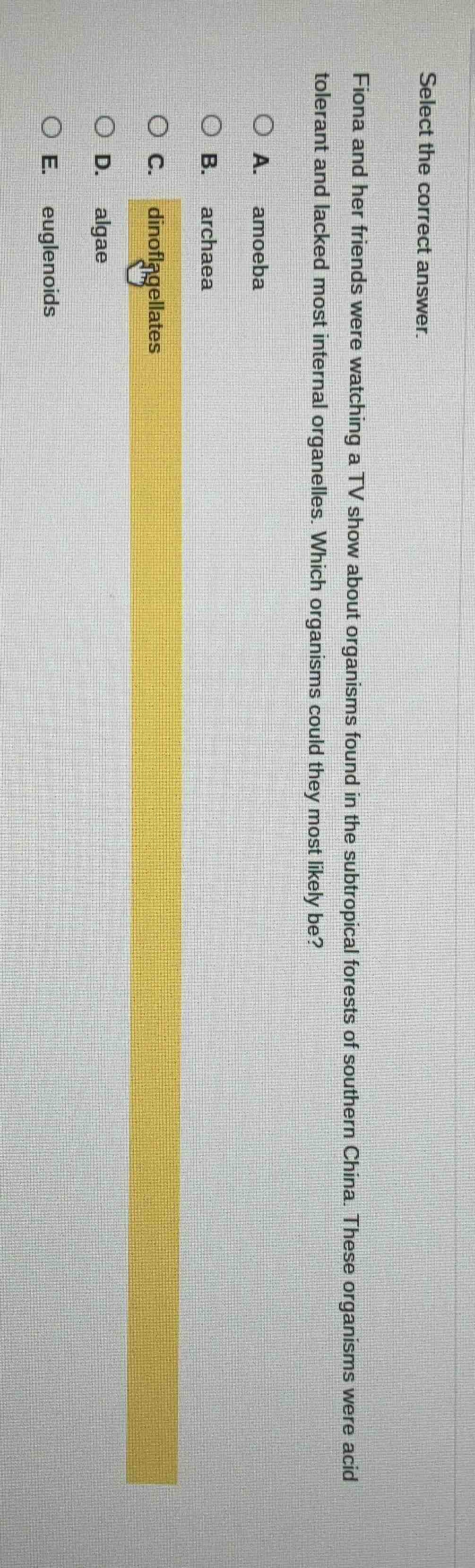 select the correct answer. fiona and her friends were watching a tv sho…