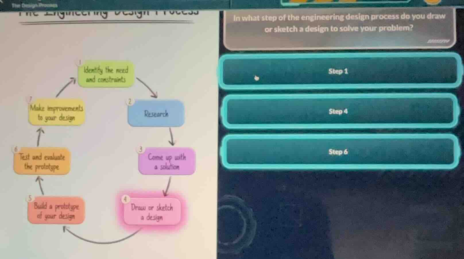 in what step of the engineering design process do you draw or sketch a …