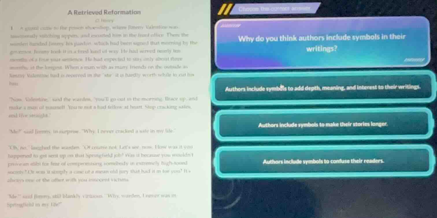 a retrieved reformation o. henry 1 a guard came to the prison shoe - sh…