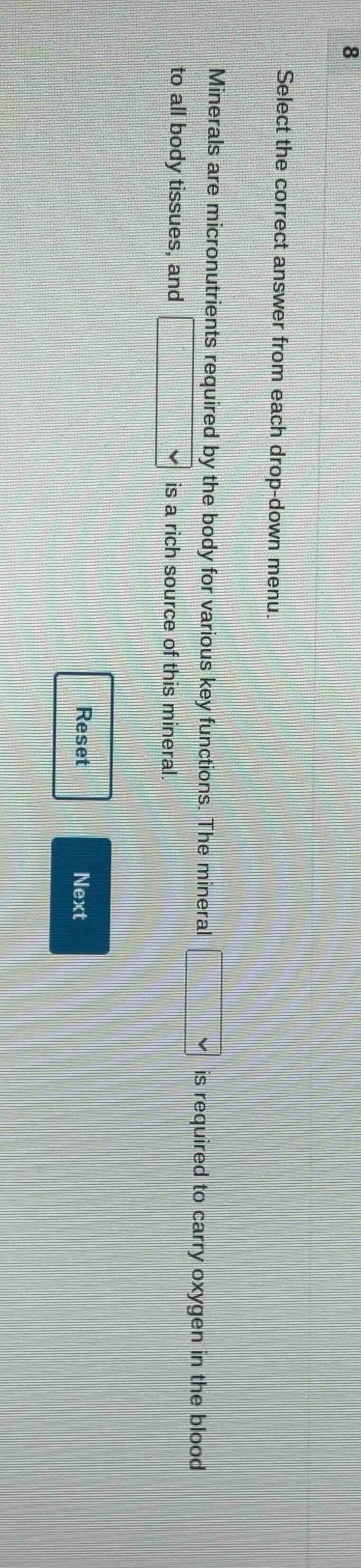 select the correct answer from each drop - down menu. minerals are micr…