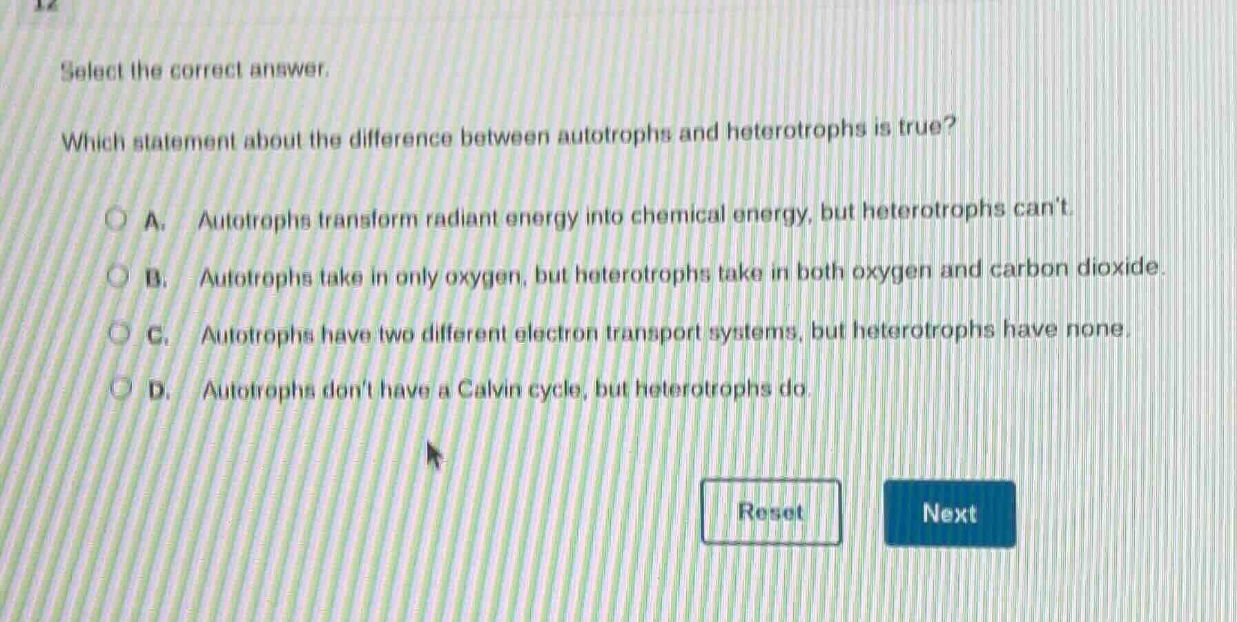 select the correct answer. which statement about the difference between…