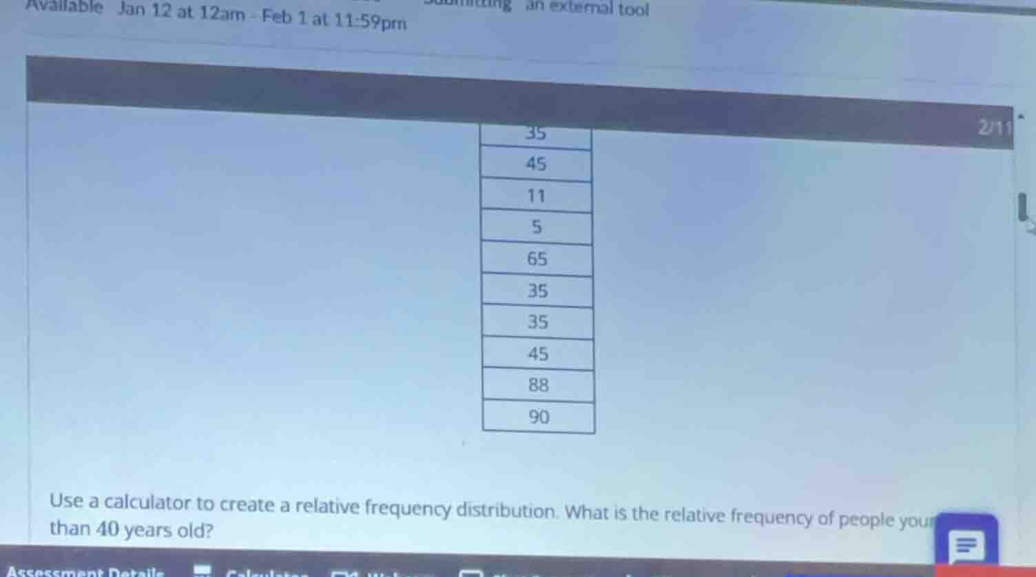 use a calculator to create a relative frequency distribution. what is t…