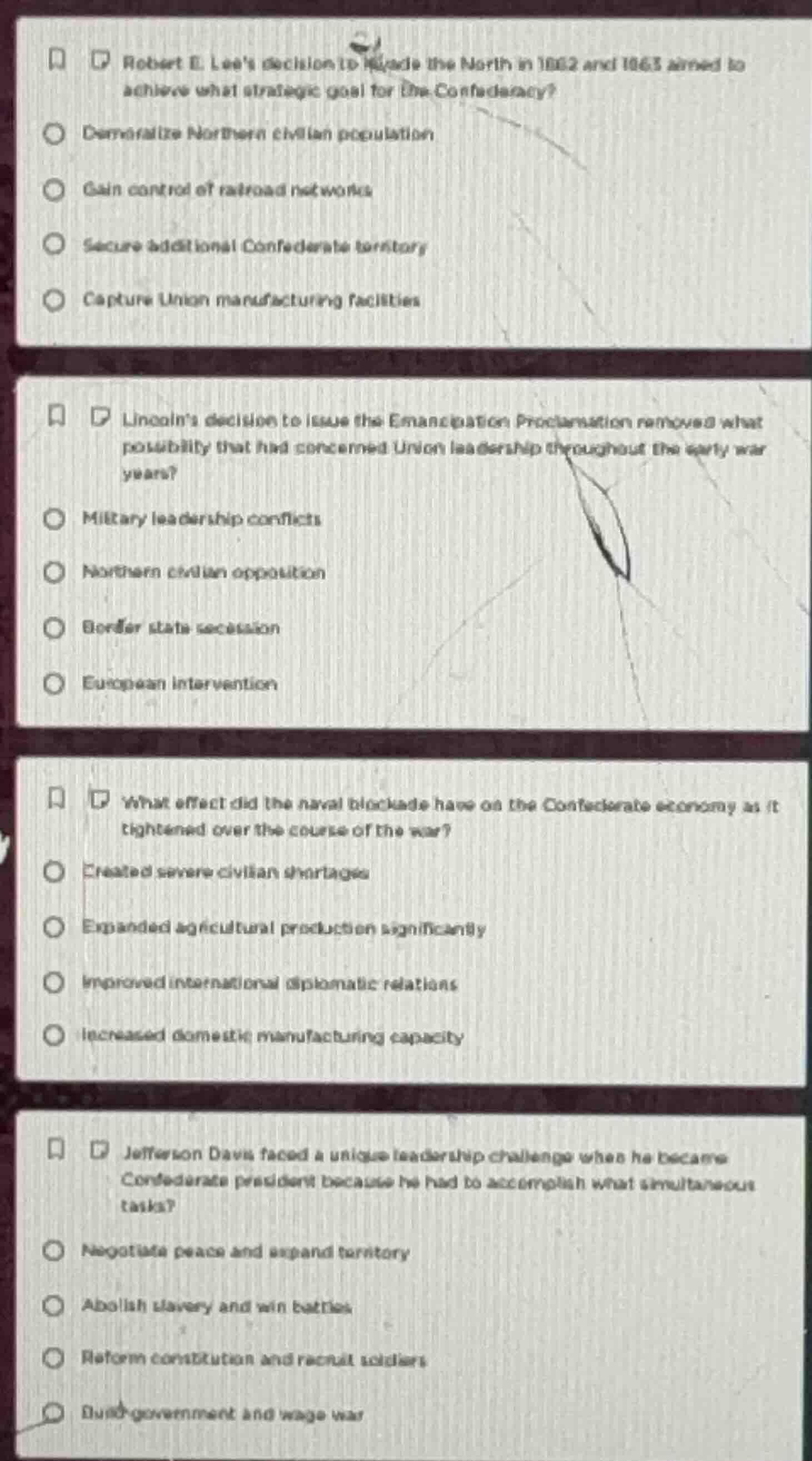 robert e. lees decision to invade the north in 1862 and 1863 aimed to a…