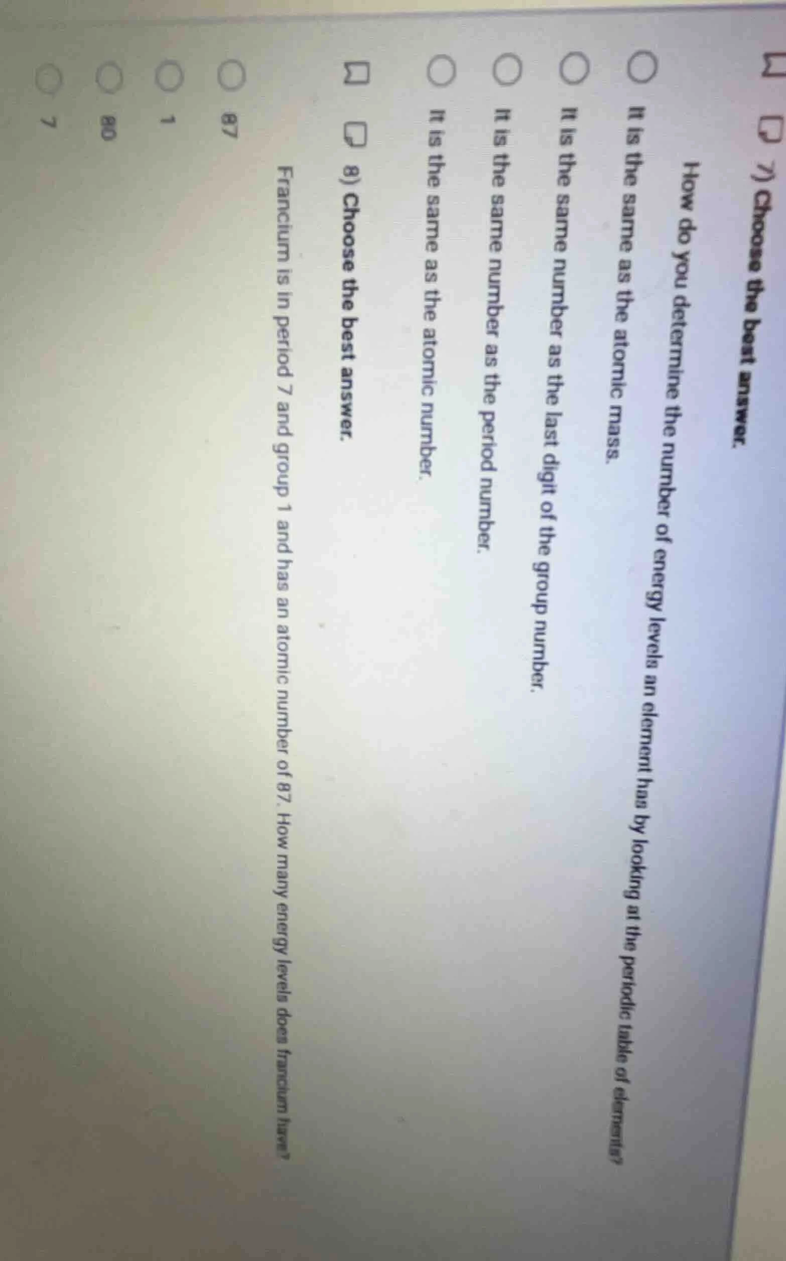 7) choose the best answer. how do you determine the number of energy le…