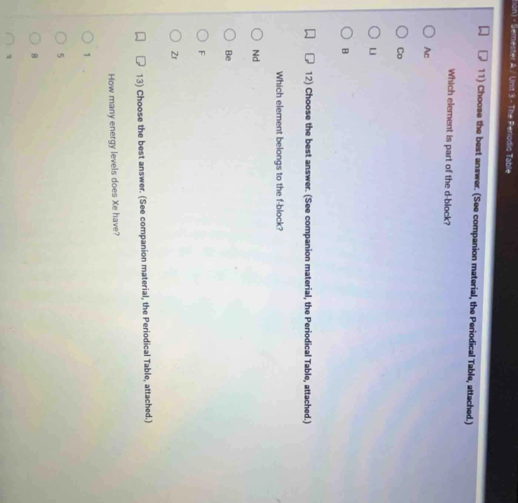 11) choose the best answer. (see companion material, the periodical tab…