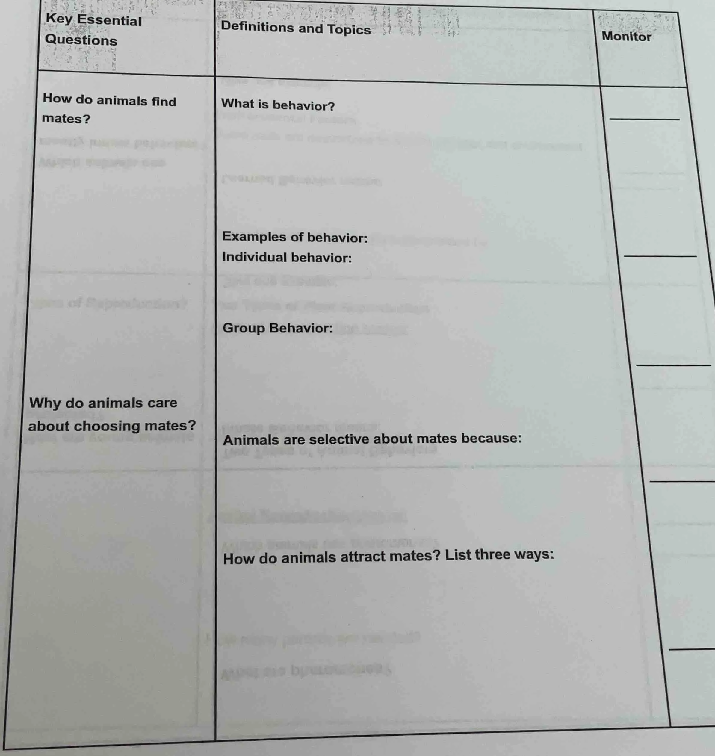 key essential questions how do animals find mates? why do animals care …