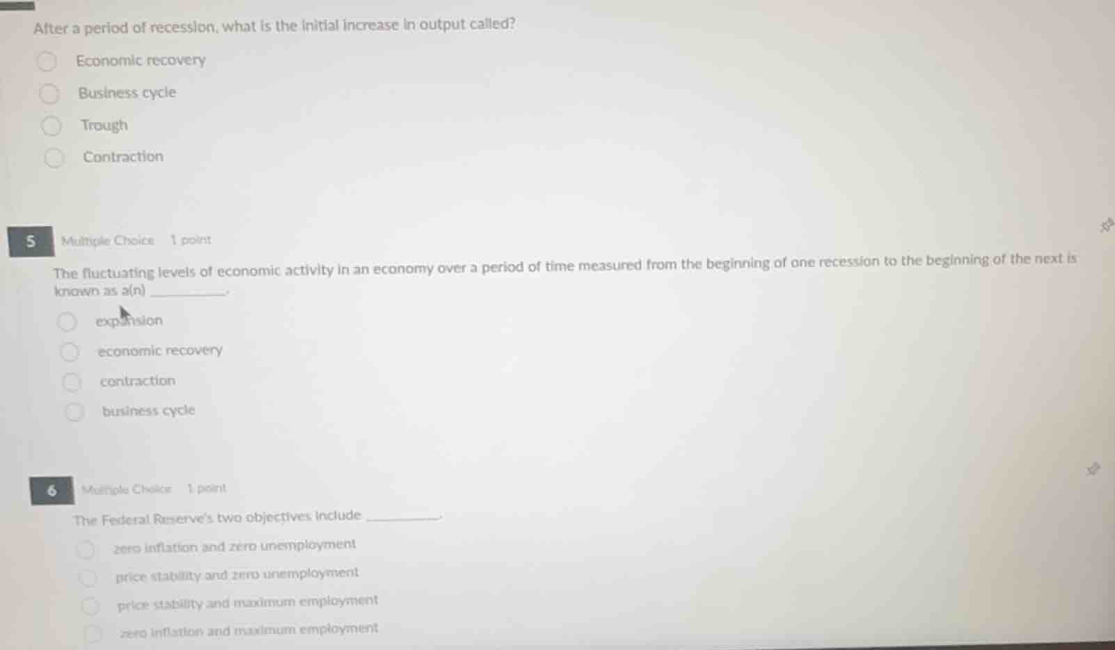 after a period of recession, what is the initial increase in output cal…