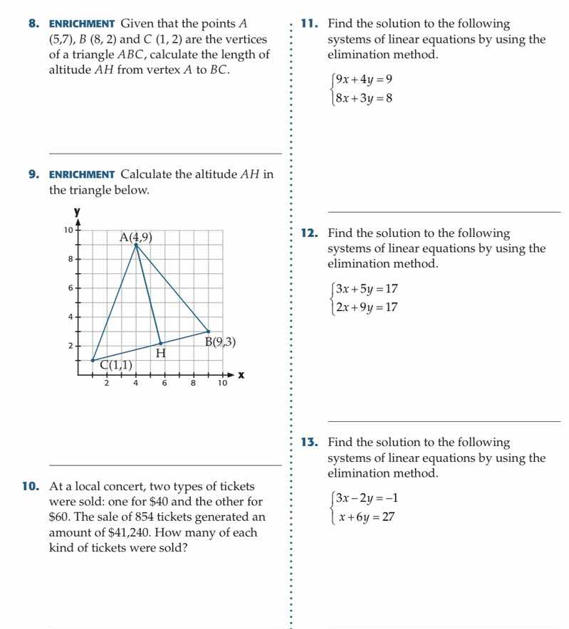 8. enrichment given that the points a (5,7), b (8, 2) and c (1, 2) are …