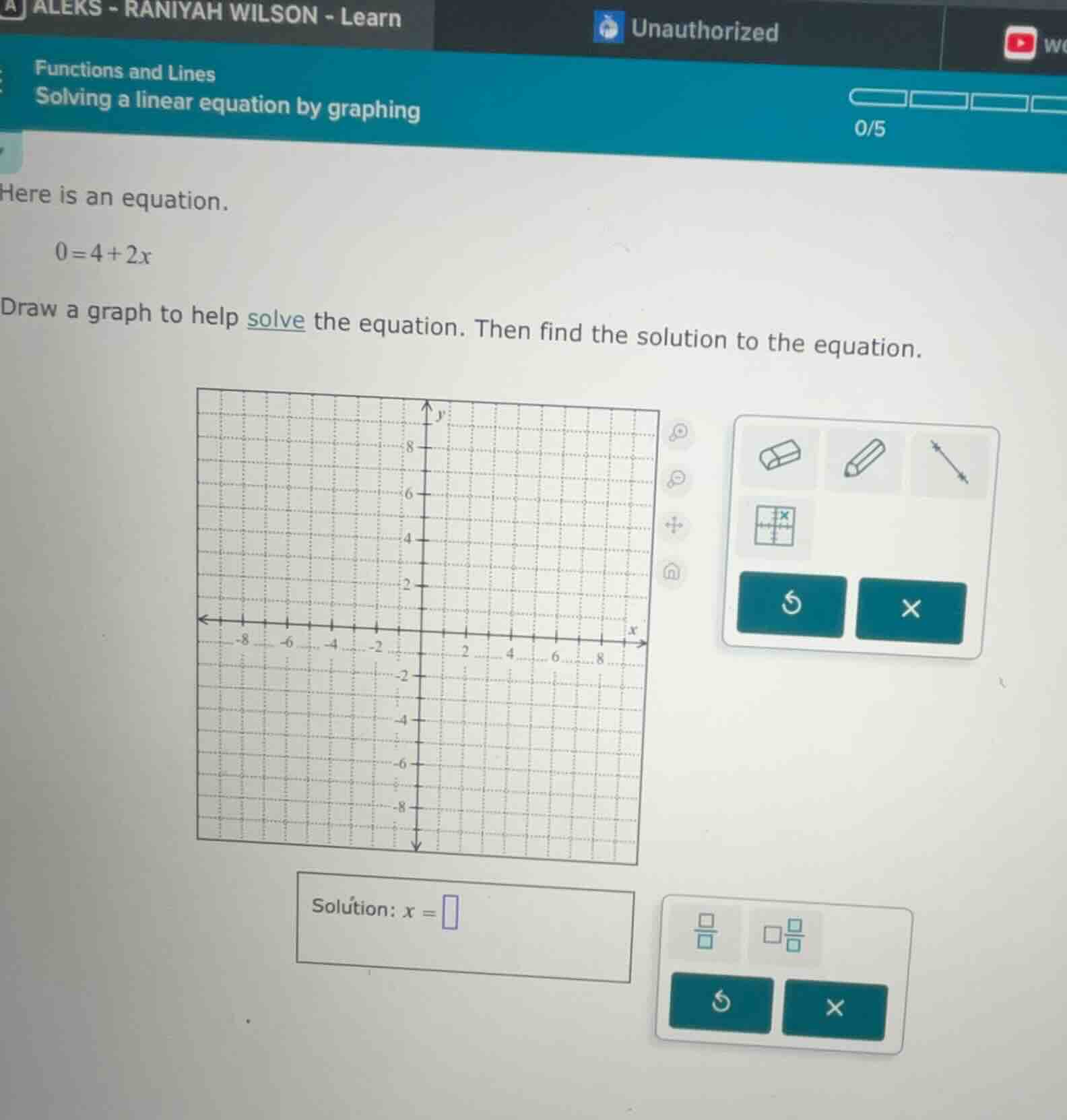 functions and lines solving a linear equation by graphing here is an eq…