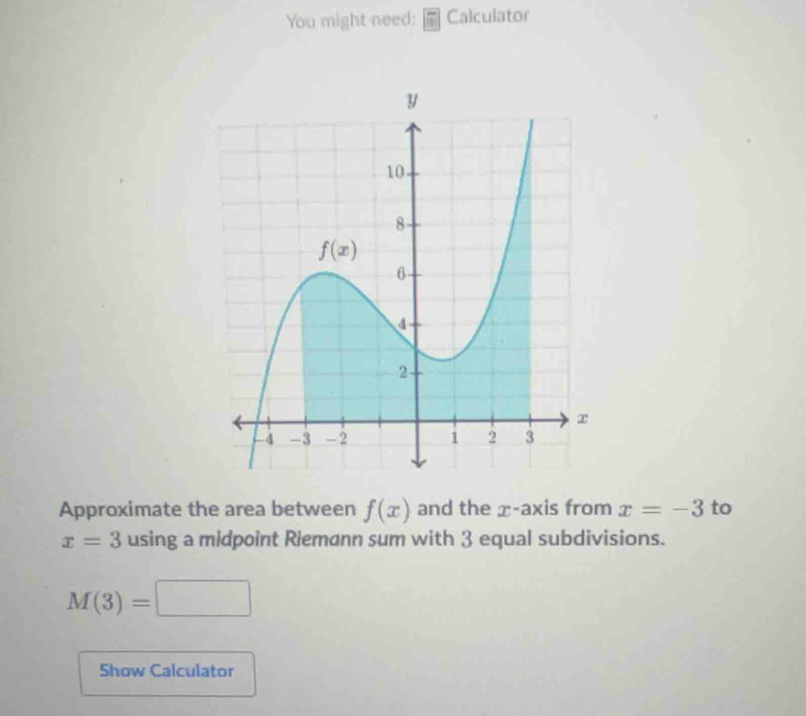 you might need: calculator approximate the area between f(x) and the x-…