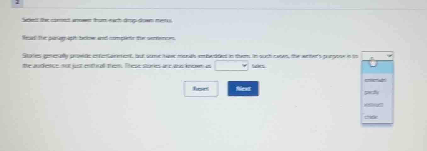 select the correct answer from each drop - down menu. read the paragrap…