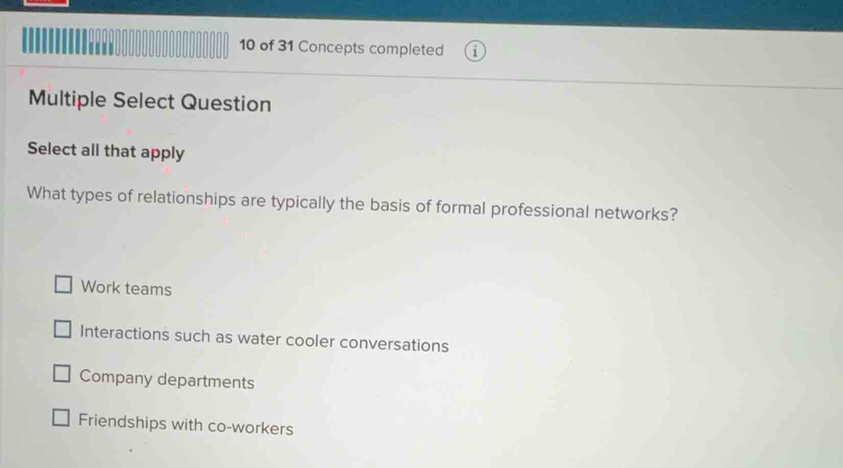 multiple select question select all that apply what types of relationsh…