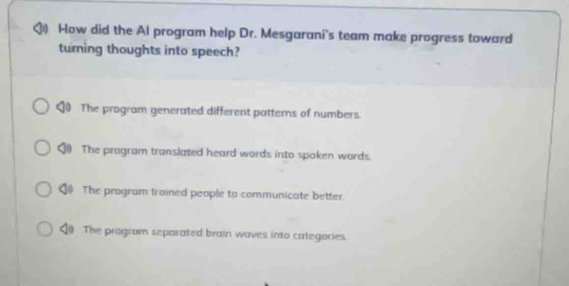 how did the ai program help dr. mesgaranis team make progress toward tu…