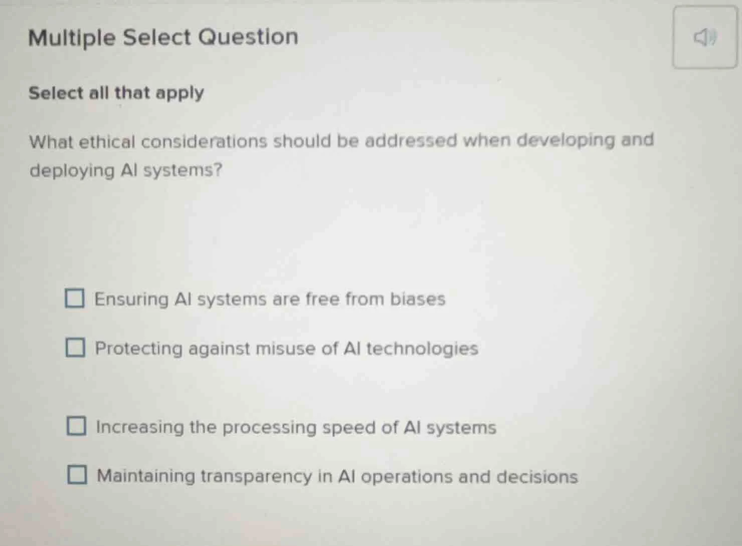 multiple select question select all that apply what ethical considerati…
