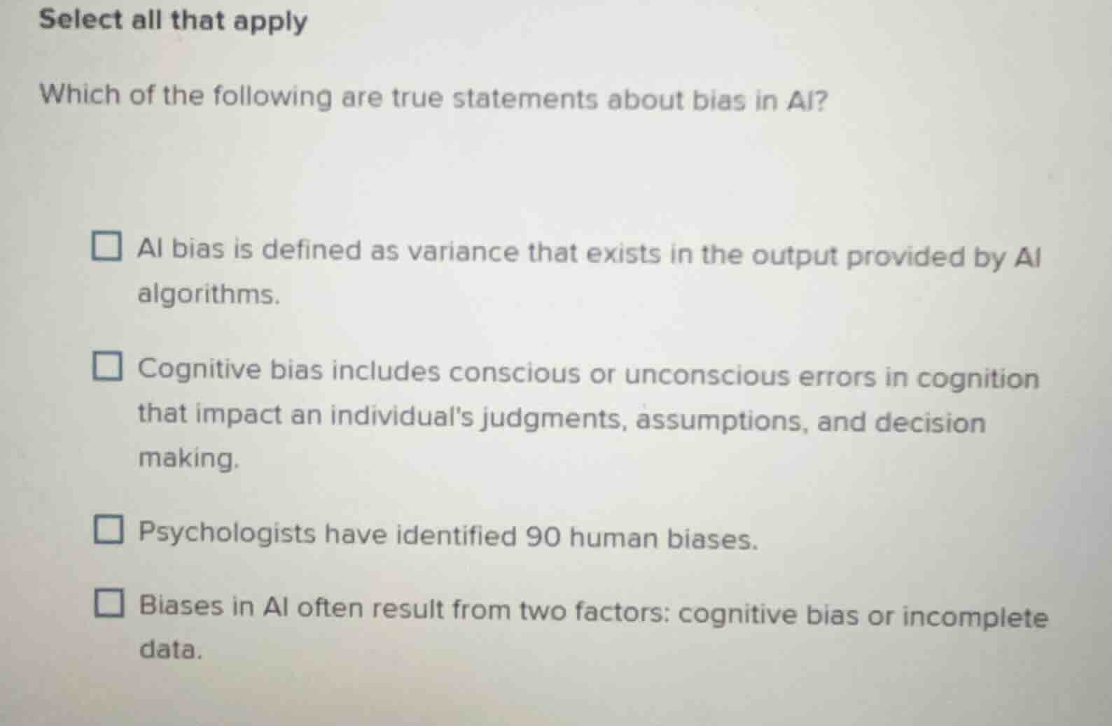 select all that apply which of the following are true statements about …