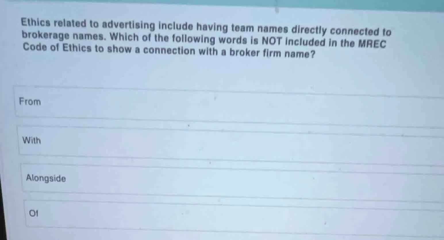 ethics related to advertising include having team names directly connec…