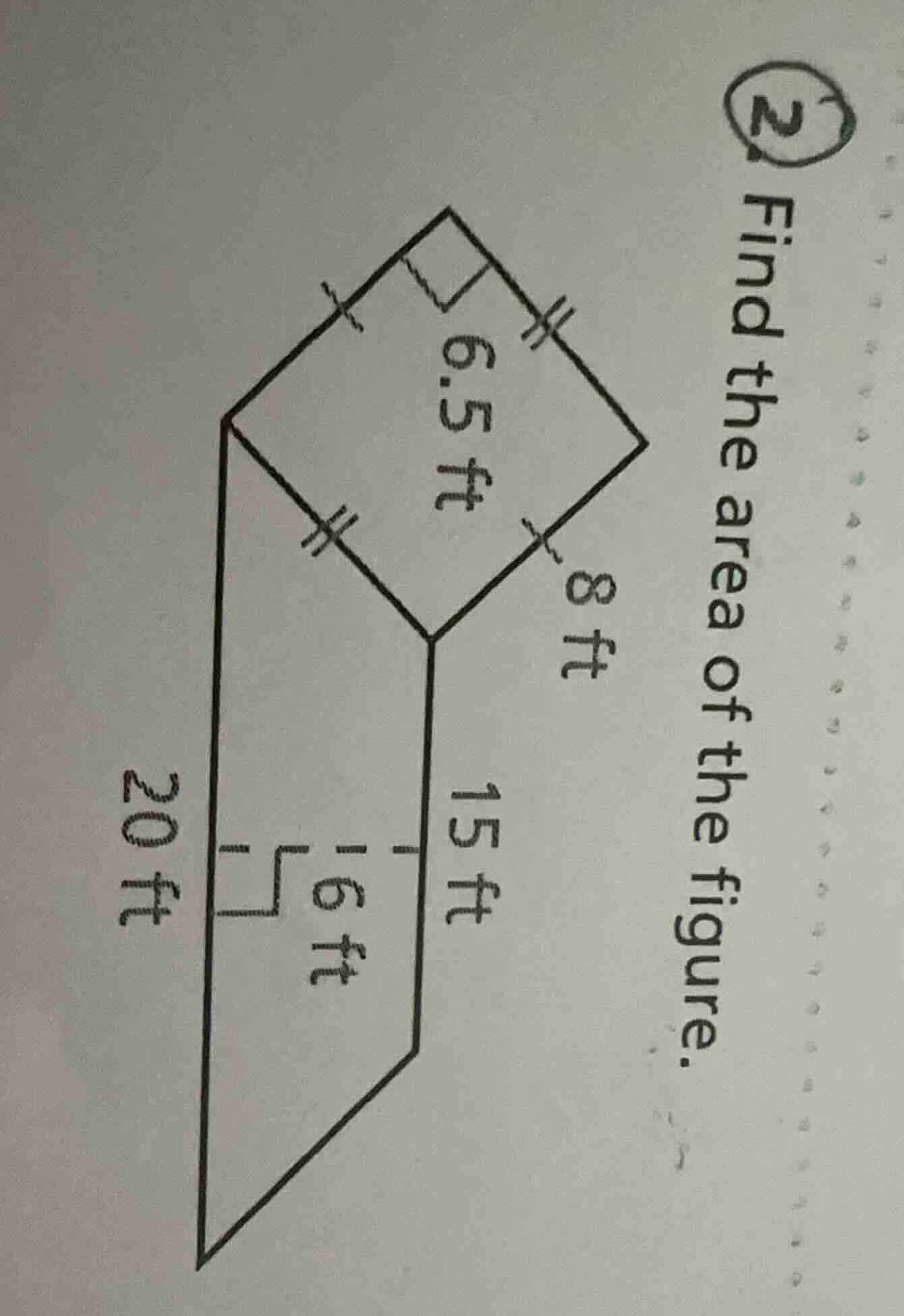 2 find the area of the figure.