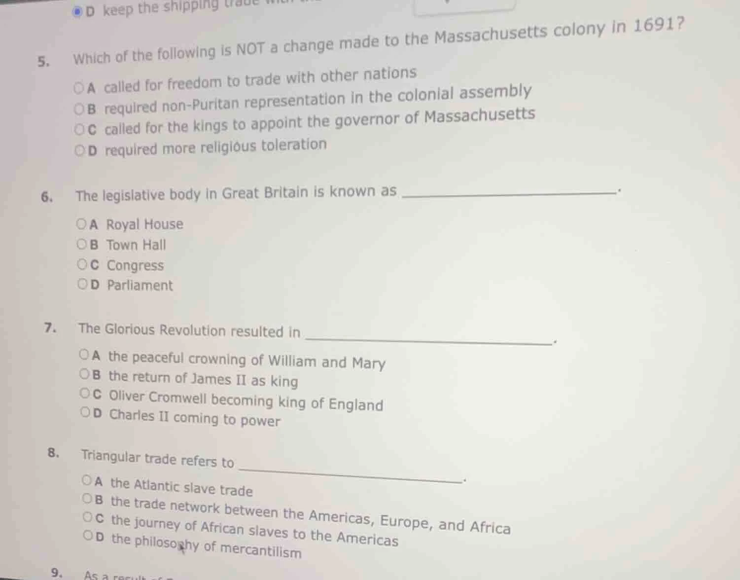 5. which of the following is not a change made to the massachusetts col…