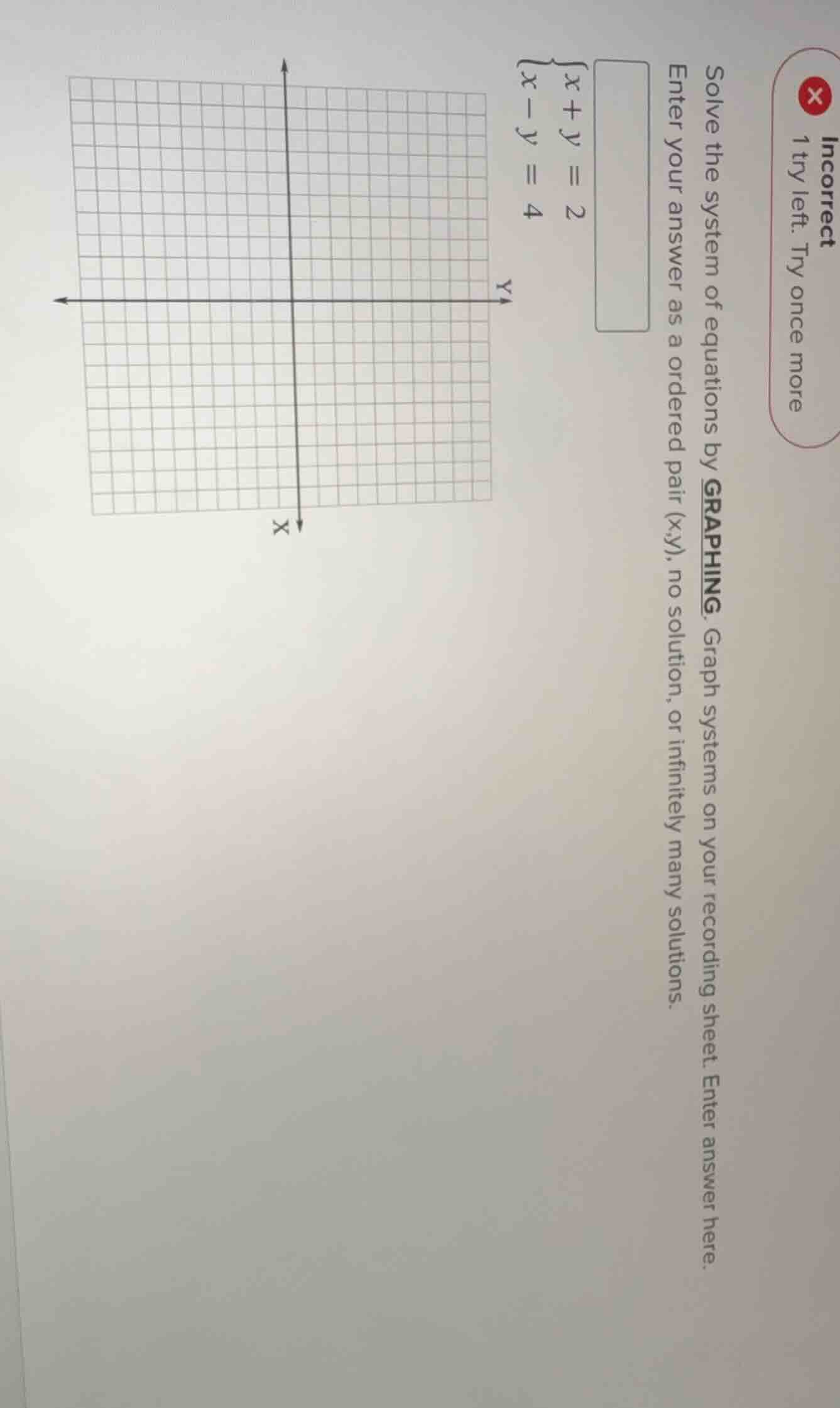 solve the system of equations by graphing. graph systems on your record…