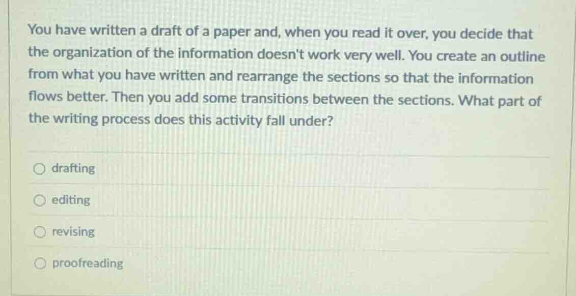 you have written a draft of a paper and, when you read it over, you dec…