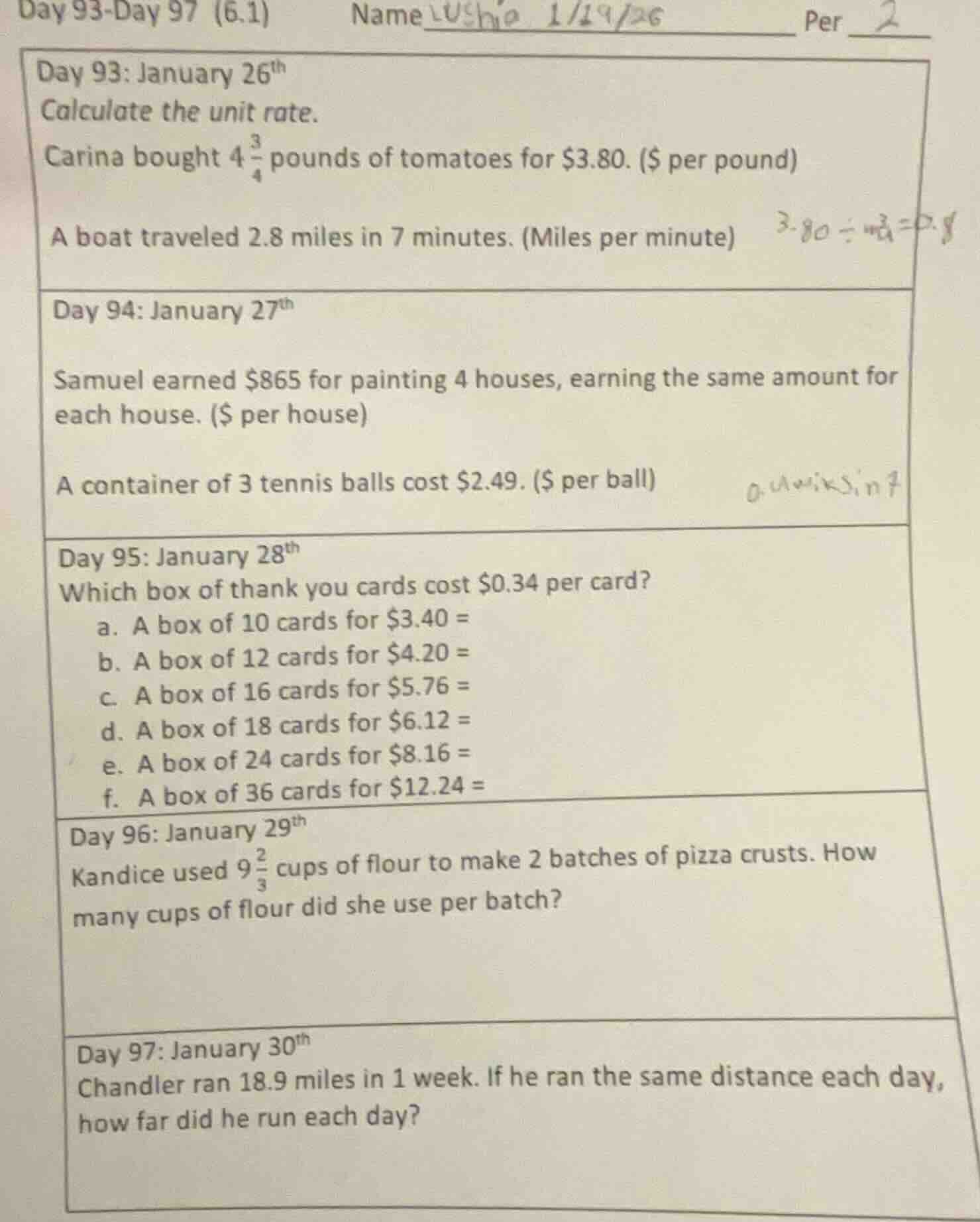day 93-day 97 (6.1) name lushie 1/19/26 per 2 day 93: january 26th calc…