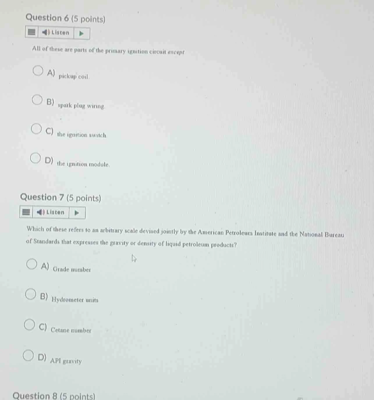 question 6 (5 points) listen all of these are parts of the primary igni…