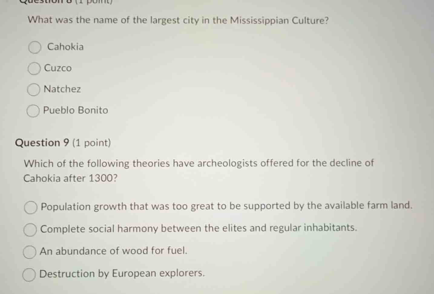 question 8 (1 point) what was the name of the largest city in the missi…