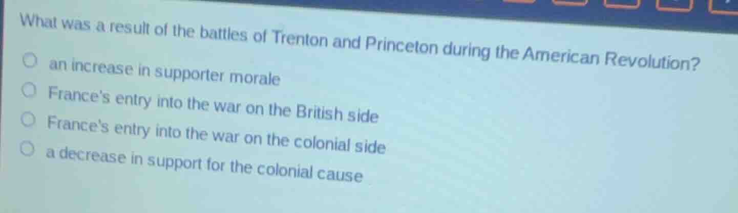 what was a result of the battles of trenton and princeton during the am…