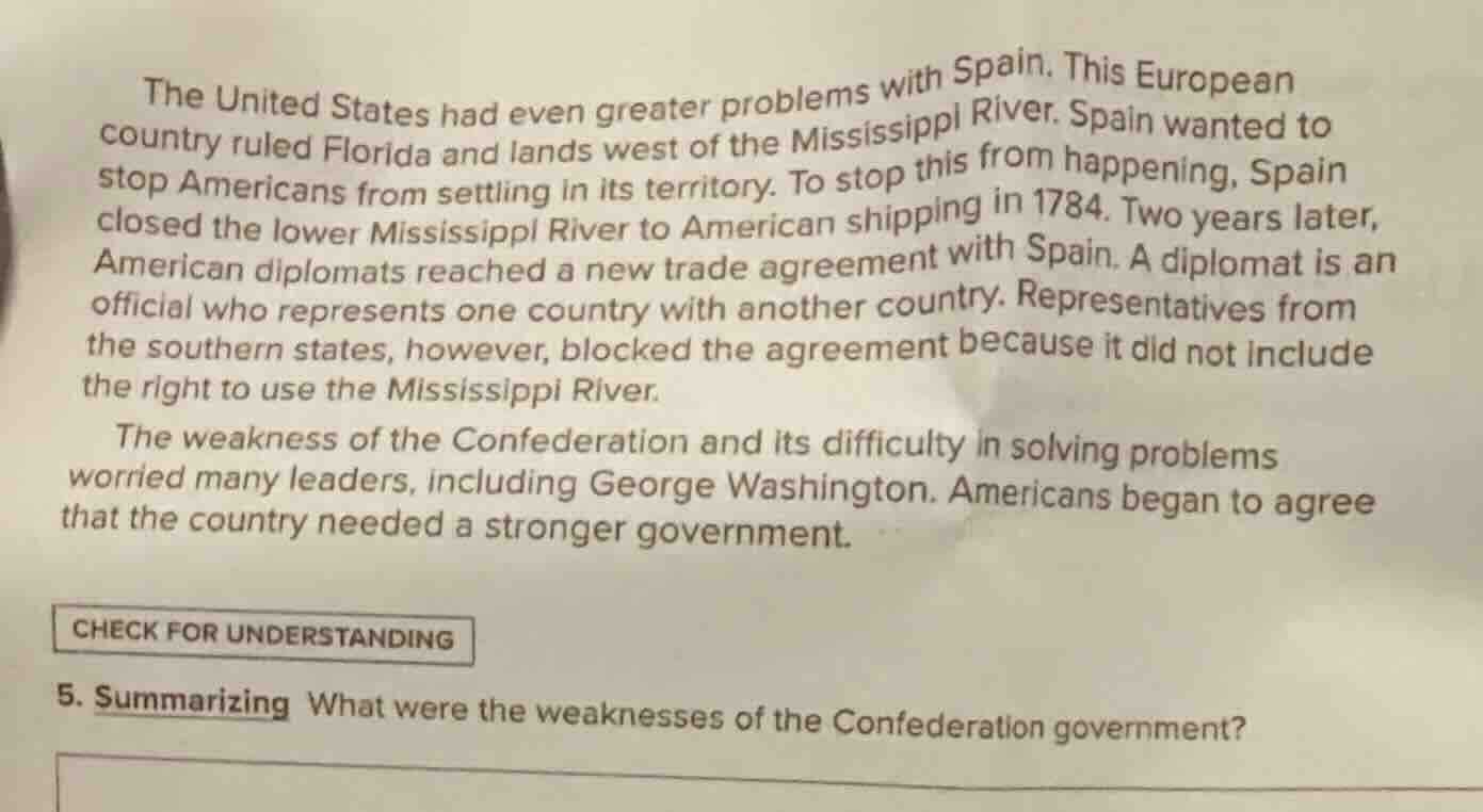 the united states had even greater problems with spain. this european c…