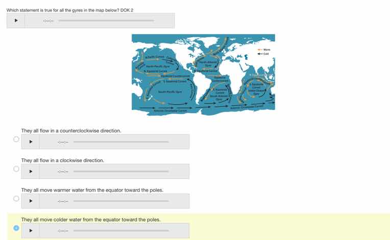 which statement is true for all the gyres in the map below? dok 2 they …