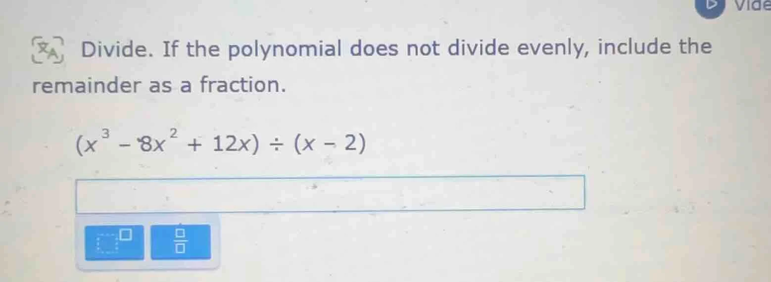 divide. if the polynomial does not divide evenly, include the remainder…