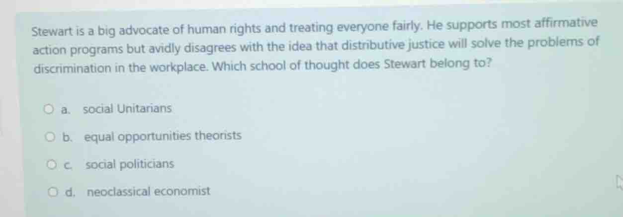 stewart is a big advocate of human rights and treating everyone fairly.…